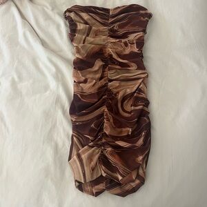 Elegant Brown Tigermist Dress